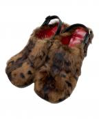 MANAマナ）の古着「ファーサンダル」｜ブラウン