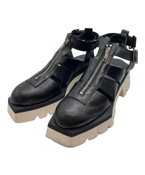 MANA（マナ）MANA (マナ) サンダル ブラック サイズ:24.5の古着・服飾アイテム