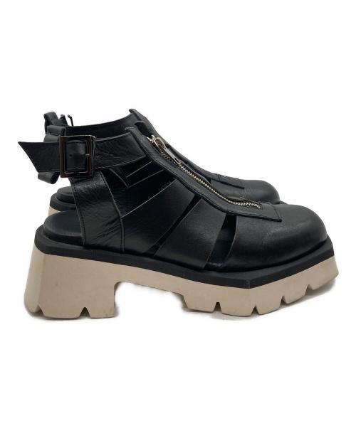 MANA（マナ）MANA (マナ) サンダル ブラック サイズ:24.5の古着・服飾アイテム