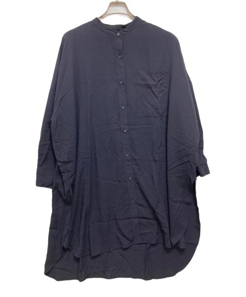mizuiro-ind（ミズイロインド）mizuiro-ind (ミズイロインド) 長袖シャツワンピース ネイビー サイズ:-の古着・服飾アイテム