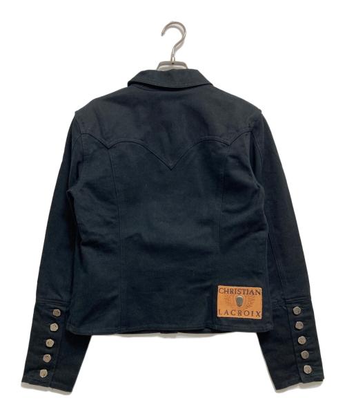 Christian Lacroix（クリスチャン ラクロワ）Christian Lacroix (クリスチャン ラクロワ) 刺繍ジャケット ブラック サイズ:38の古着・服飾アイテム