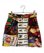 VERSACE JEANS COUTUREヴェルサーチ ジーンズクチュール）の古着「総柄ミニスカート」｜ブラック