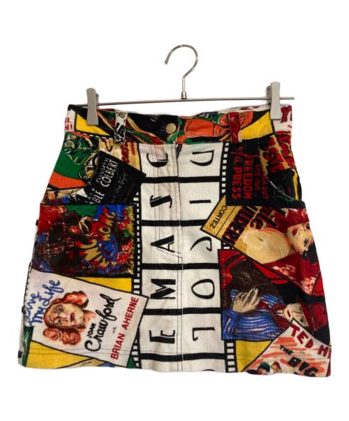 VERSACE JEANS COUTURE（ヴェルサーチ ジーンズクチュール）VERSACE JEANS COUTURE (ヴェルサーチ ジーンズクチュール) 総柄ミニスカート ブラック サイズ:Lの古着・服飾アイテム