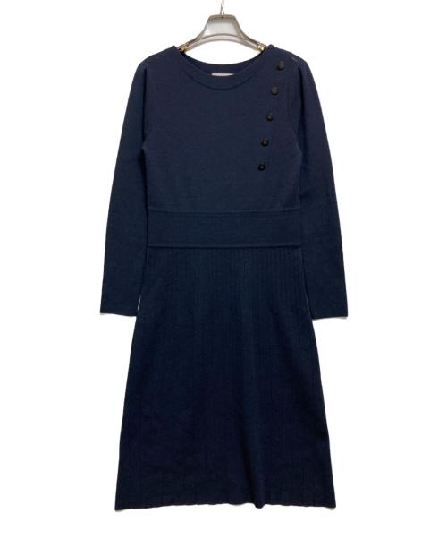 OLD ENGLAND（オールドイングランド）OLD ENGLAND (オールドイングランド) ニットワンピース ネイビー サイズ:36の古着・服飾アイテム
