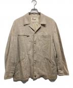 PAPASパパス）の古着「リネンジャケット」｜ベージュ