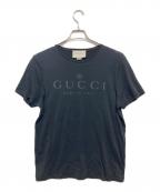 GUCCIグッチ）の古着「トーナルロゴ クルーネック Tシャツ」｜ブラック