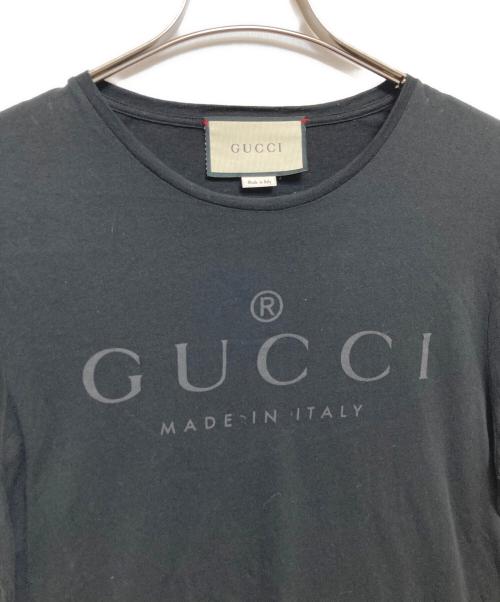 GUCCI（グッチ）GUCCI (グッチ) トーナルロゴ クルーネック Tシャツ ブラック サイズ:Sの古着・服飾アイテム