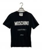 MOSCHINOモスキーノ）の古着「ロゴTシャツ」｜ブラック