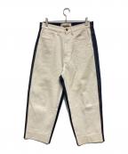 MARNIマルニ）の古着「バイカラーデニムワイドパンツ」｜インディゴ