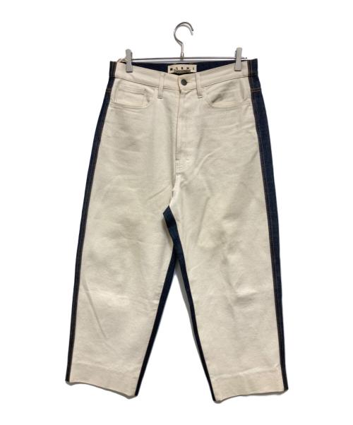 MARNI（マルニ）MARNI (マルニ) バイカラーデニムワイドパンツ インディゴ サイズ:29の古着・服飾アイテム