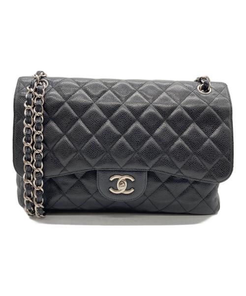 CHANEL（シャネル）CHANEL (シャネル) Wフラップチェーンショルダーバッグ ブラックの古着・服飾アイテム