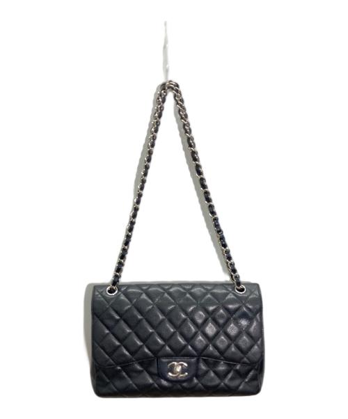 CHANEL（シャネル）CHANEL (シャネル) Wフラップチェーンショルダーバッグ ブラックの古着・服飾アイテム