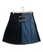 JPGジャンポールゴルチエ）の古着「切替ミニスカート」｜インディゴ