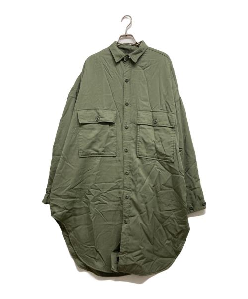 Whim Gazette（ウィムガゼット）Whim Gazette (ウィムガゼット) POLAナカワタシャツブルゾン グリーン サイズ:FREEの古着・服飾アイテム