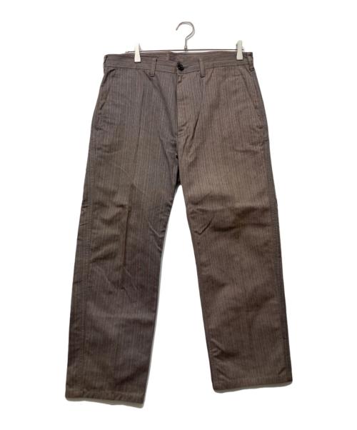 COMME des GARCONS HOMME（コムデギャルソン オム）COMME des GARCONS HOMME (コムデギャルソン オム) ストライプパンツ ブラウン サイズ:Sの古着・服飾アイテム