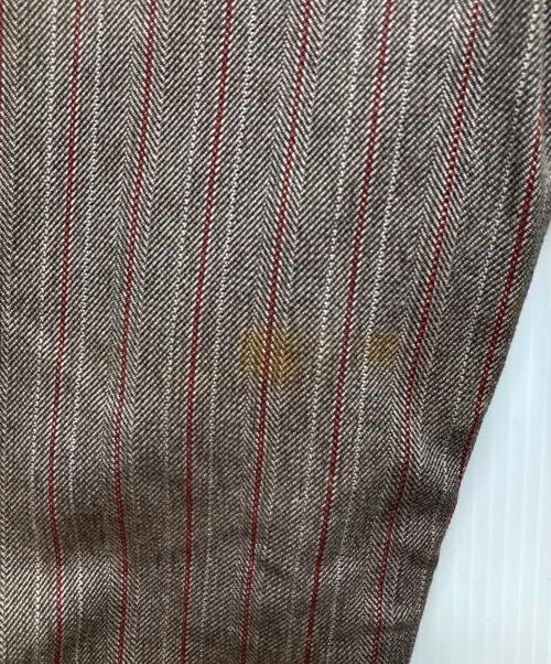 COMME des GARCONS HOMME（コムデギャルソン オム）COMME des GARCONS HOMME (コムデギャルソン オム) ストライプパンツ ブラウン サイズ:Sの古着・服飾アイテム