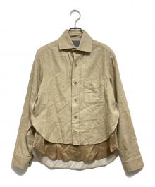 Y's（ワイズ）の古着「ドッキングシャツ」｜ベージュ