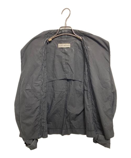 ISSEY MIYAKE（イッセイミヤケ）ISSEY MIYAKE (イッセイミヤケ) デザインジャケット ブラック サイズ:3の古着・服飾アイテム