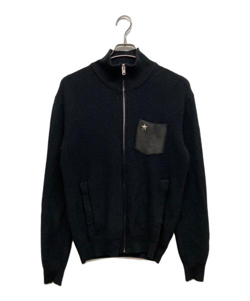 Schott（ショット）Schott (ショット) ジップニット ブラック サイズ:Mの古着・服飾アイテム