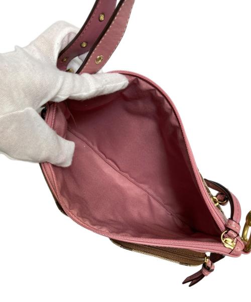 COACH（コーチ）COACH (コーチ) シグネイチャーショルダーバッグ ピンクの古着・服飾アイテム