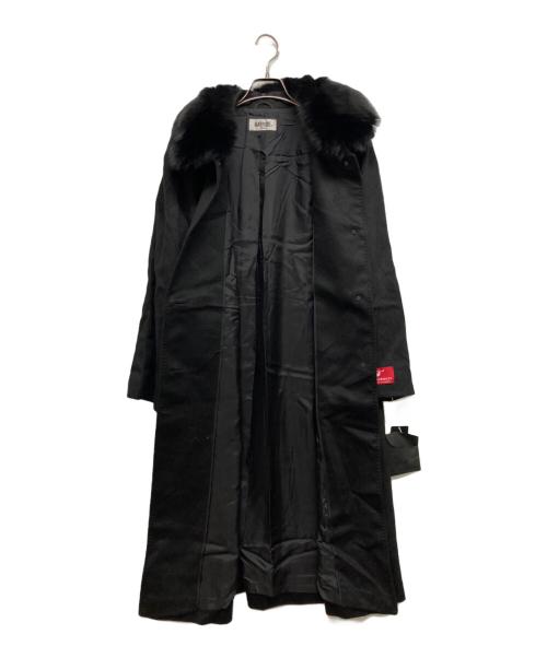 MAY ROSE（メイローズ）MAY ROSE (メイローズ) フォックスファー付きカシミヤコート ブラック サイズ:MLの古着・服飾アイテム