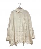 BRUNELLO CUCINELLIブルネロクチネリ）の古着「切替えデザインシルクシャツ」｜アイボリー