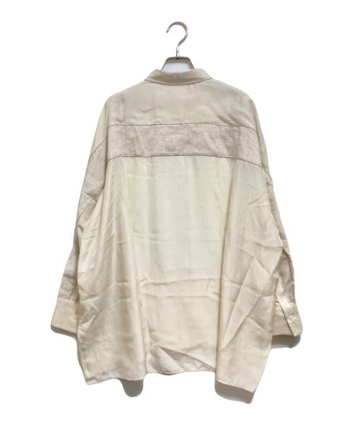 BRUNELLO CUCINELLI（ブルネロクチネリ）BRUNELLO CUCINELLI (ブルネロクチネリ) 切替えデザインシルクシャツ アイボリー サイズ:Sの古着・服飾アイテム