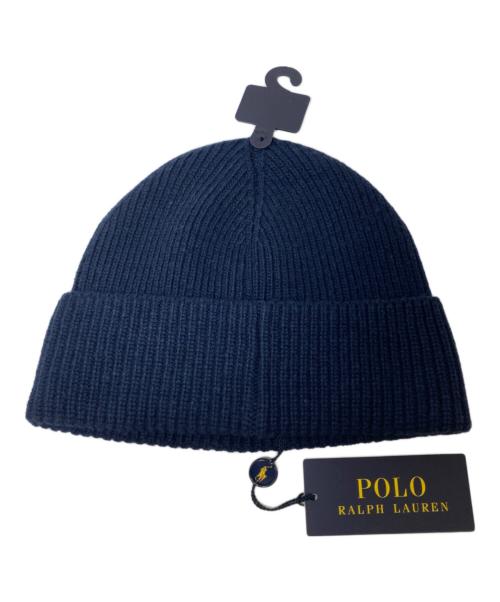 POLO RALPH LAUREN（ポロ・ラルフローレン）POLO RALPH LAUREN (ポロ・ラルフローレン) ニット帽 ネイビー 未使用品の古着・服飾アイテム