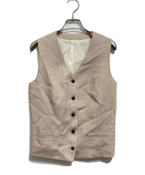 Plage（プラージュ）Plage (プラージュ) リネンベスト ベージュ サイズ:記載なしの古着・服飾アイテム