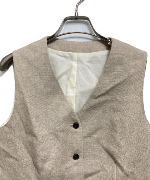 Plage（プラージュ）Plage (プラージュ) リネンベスト ベージュ サイズ:記載なしの古着・服飾アイテム
