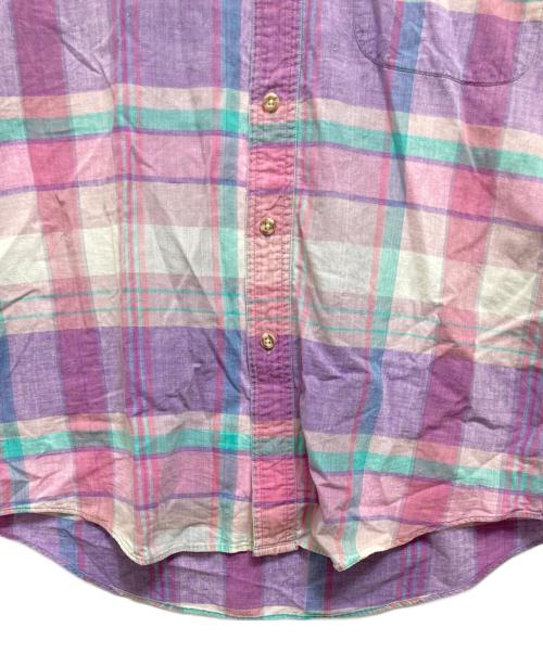 Eddie Bauer（エディーバウアー）Eddie Bauer (エディーバウアー) チェックシャツ ピンク サイズ:Mの古着・服飾アイテム