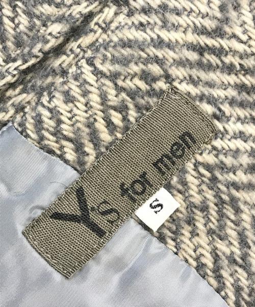 Y's for men（ワイズフォーメン）Y'S for men (ワイズフォーメン) ツイードテーラードジャケット ベージュ×グレー サイズ:Sの古着・服飾アイテム