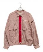 PAPASパパス）の古着「ストライプジャケット」｜レッド