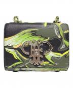 Emilio Pucciエミリオ プッチ）の古着「総柄チェーンハンドバッグ」｜グリーン