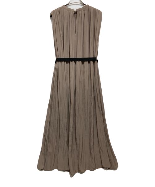 VERMEIL par iena（ヴェルメイユ パー イエナ）VERMEIL par iena (ヴェルメイユ パー イエナ) ベルテッドノースリーブワンピース ベージュ サイズ:1の古着・服飾アイテム