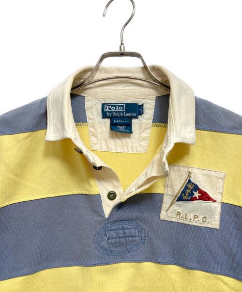 POLO RALPH LAUREN（ポロ・ラルフローレン）POLO RALPH LAUREN (ポロ・ラルフローレン) ボーダーポロシャツ イエロー サイズ:Mの古着・服飾アイテム
