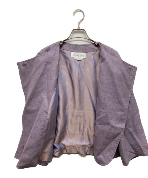 MaxMara（マックスマーラ）MaxMara (マックスマーラ) リネンジャケット ピンク サイズ:J 46の古着・服飾アイテム
