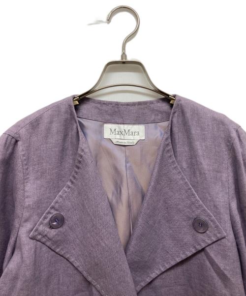 MaxMara（マックスマーラ）MaxMara (マックスマーラ) リネンジャケット ピンク サイズ:J 46の古着・服飾アイテム