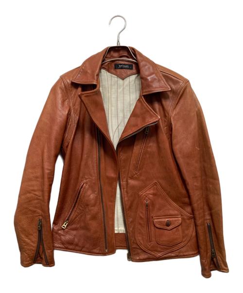 RUDE GALLERY（ルードギャラリー）RUDE GALLERY (ルードギャラリー) ホースハイドダブルライダースジャケット ブラウン サイズ:2の古着・服飾アイテム