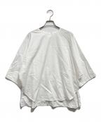 GALERIE VIEギャルリーヴィー）の古着「コットンツイル クルーネックドルマン プルオーバーシャツ」｜ホワイト