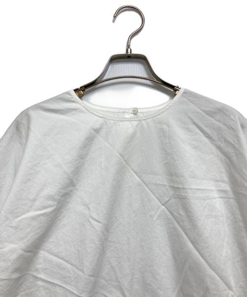 GALERIE VIE（ギャルリーヴィー）GALERIE VIE (ギャルリーヴィー) コットンツイル クルーネックドルマン プルオーバーシャツ ホワイト サイズ:Fの古着・服飾アイテム