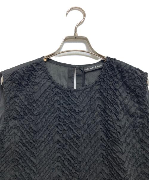 mizuiro-ind（ミズイロインド）mizuiro-ind (ミズイロインド) ノースリーブブラウス ブラック サイズ:記載なしの古着・服飾アイテム