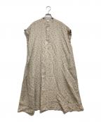 URBAN RESEARCH DOORSアーバンリサーチドアーズ）の古着「リネンドットフレアワンピース」｜ベージュ