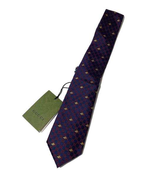 GUCCI（グッチ）GUCCI (グッチ) GG柄ネクタイ ネイビー サイズ:表記無 未使用品の古着・服飾アイテム