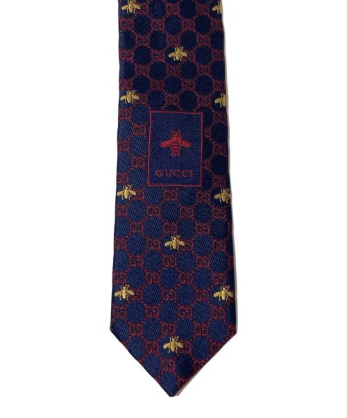 GUCCI（グッチ）GUCCI (グッチ) GG柄ネクタイ ネイビー サイズ:表記無 未使用品の古着・服飾アイテム