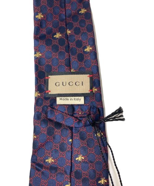 GUCCI（グッチ）GUCCI (グッチ) GG柄ネクタイ ネイビー サイズ:表記無 未使用品の古着・服飾アイテム