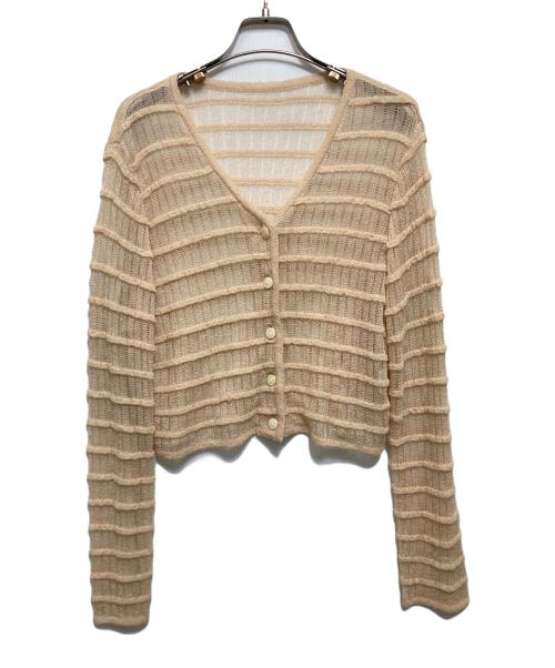 miss chloe（ミスクロエ）miss chloe (ミスクロエ) レースカーディガン ベージュ サイズ:40の古着・服飾アイテム