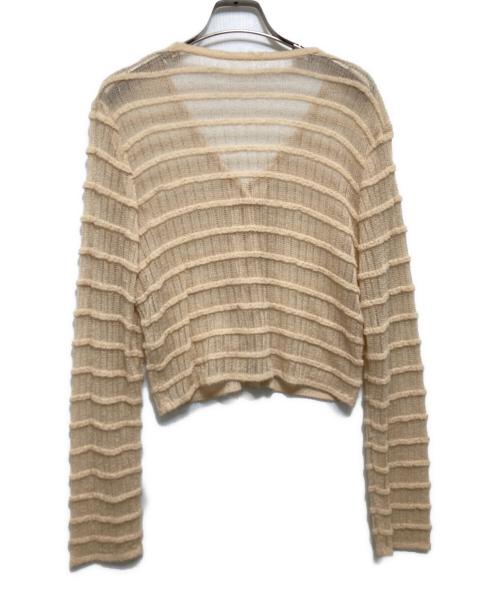 miss chloe（ミスクロエ）miss chloe (ミスクロエ) レースカーディガン ベージュ サイズ:40の古着・服飾アイテム