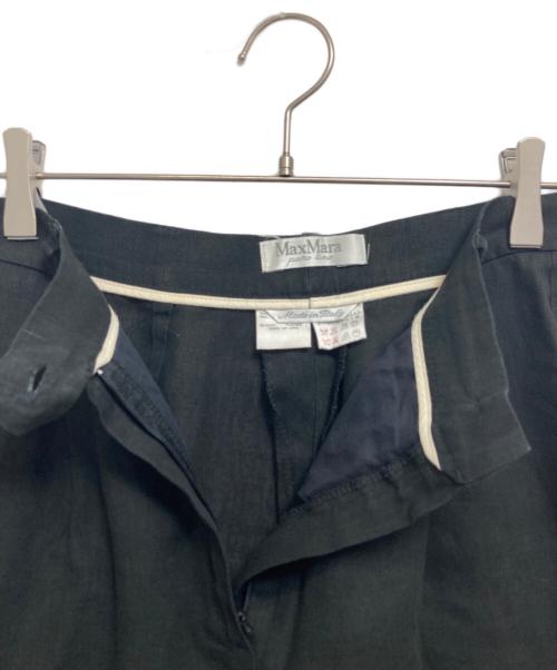 MaxMara（マックスマーラ）MaxMara (マックスマーラ) リネンパンツ ブラック サイズ:Mの古着・服飾アイテム