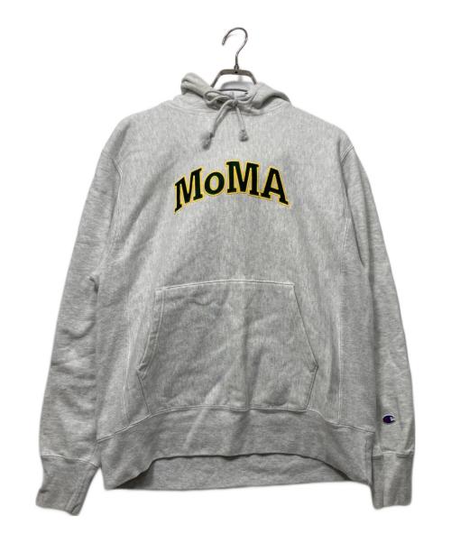 Champion REVERSE WEAVE（チャンピオン リバース ウィーブ）Champion REVERSE WEAVE (チャンピオン リバース ウィーブ) MoMA (モマ) パーカー グレー サイズ:Mの古着・服飾アイテム